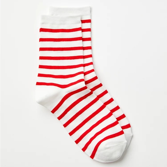 Loft Blue Striped Ankle Socks - Picture 2 of 3